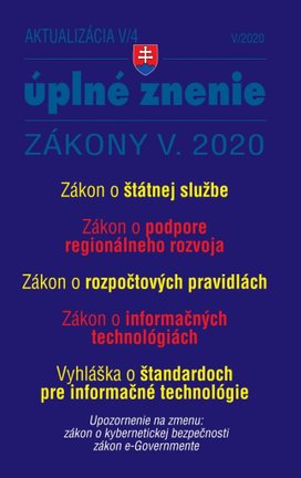 Aktualizácia V/4 2020 – štátna služba, informačné technológie verejnej správy