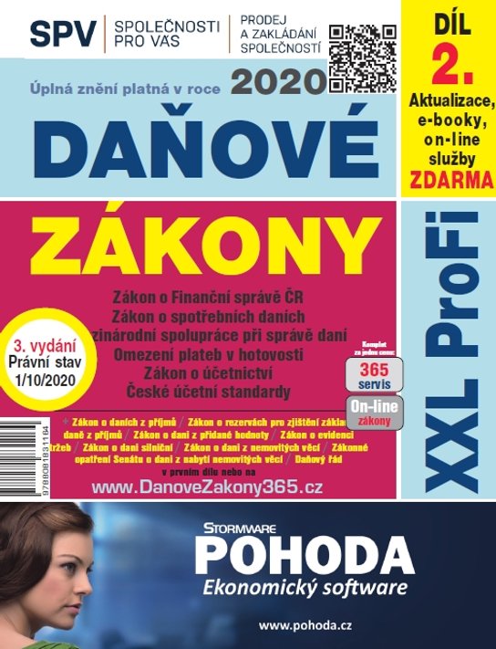 Daňové zákony 2020 ČR XXL ProFi (díl druhý, vydání 3.1)