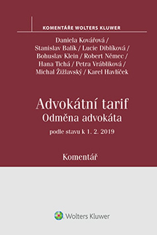 Odměna advokáta (vyhláška č. 177/1996 Sb., advokátní tarif) - komentář, 2. vydání