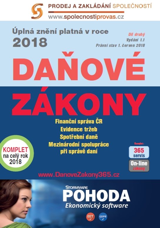 Daňové zákony 2018 ČR XXL ProFi (díl druhý)