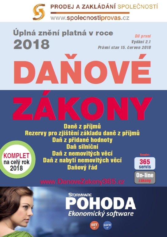 Daňové zákony 2018 ČR XXL ProFi (díl první, druhé vydání)