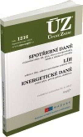 ÚZ 1216 Spotřební daně, líh, paliva a maziva, energetické daně