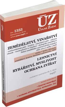 ÚZ 1333 Zemědělství, Vinařství, Lesnictví, Myslivost, Rybářství, Ochrana zvířat