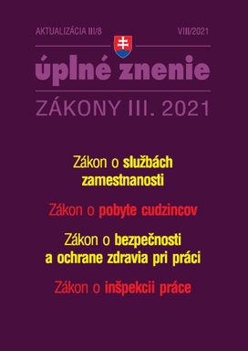 Aktualizácia III/8 2021 Zamestnanosť