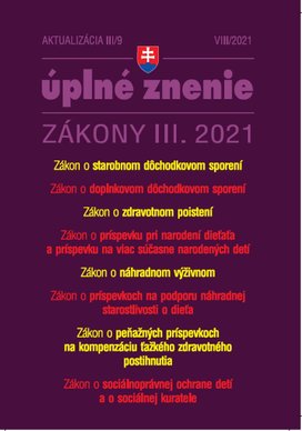 Aktualizácia III/9 2021 Sociálne zabezpečenia