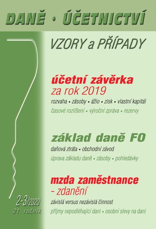 Daně Účetnictví Vzory a případy 2-3/2020