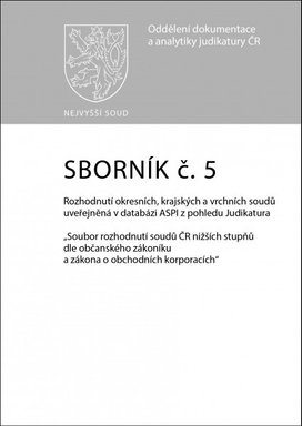 Sborník č. 5 Závazky z právních jednání přenechání věci k užití jinému