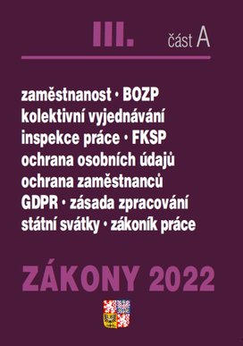 Zákony III/2022 část A – Zákoník práce