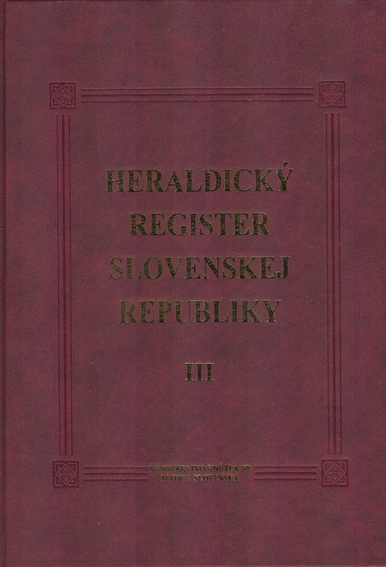 Heraldický register Slovenskej republiky III
