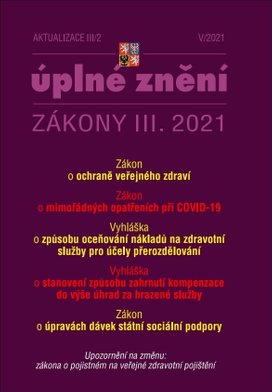 Aktualizace III/2 2021- Zákon o mimořádných opatřeních při epidemii COVID-19