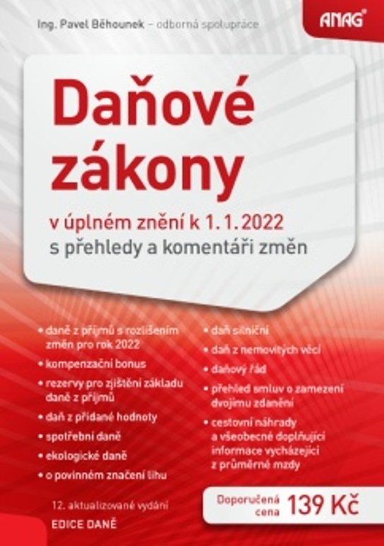 Daňové zákony v úplném znění k 1. 1. 2022