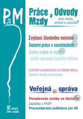 Práce a mzdy 8/2022 – Zvýšení životního minima
