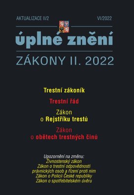 Aktualizace II/2 – Trestní zákoník, Trestní řád