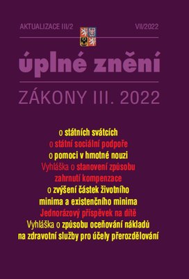 Aktualizace 2022 III/2 – o státní sociální podpoře