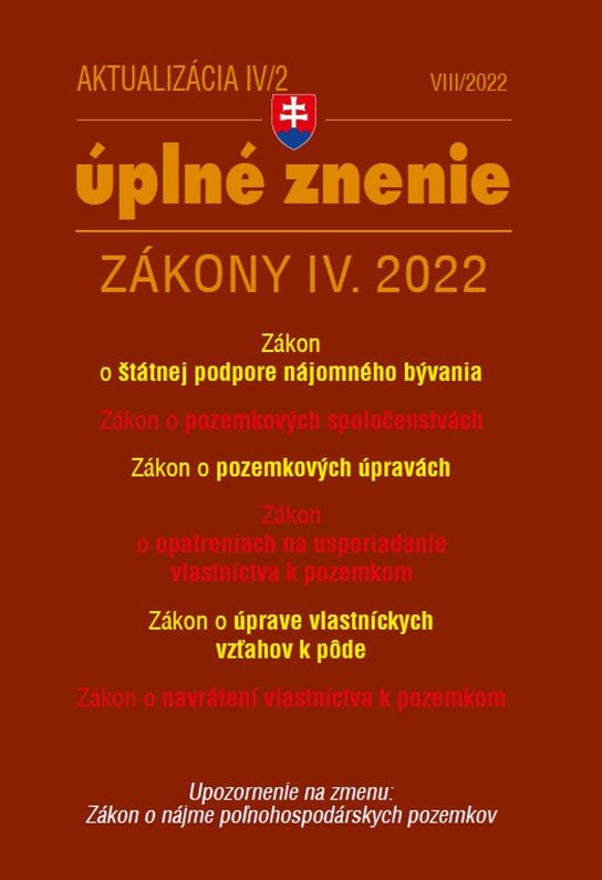 Aktualizácia IV/2 2022 – bývanie, stavebný zákon
