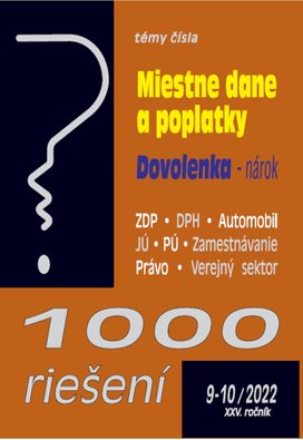 1000 riešení 9-10/2022 – Miestne dane a poplatky