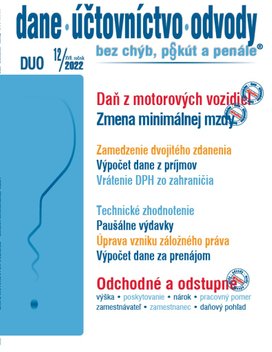 DUO 12/2022 – Daň z motorových vozidiel