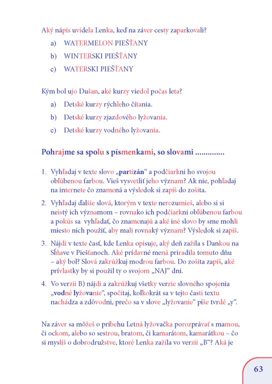 Hry s textom (nielen) pre dyslektikov
