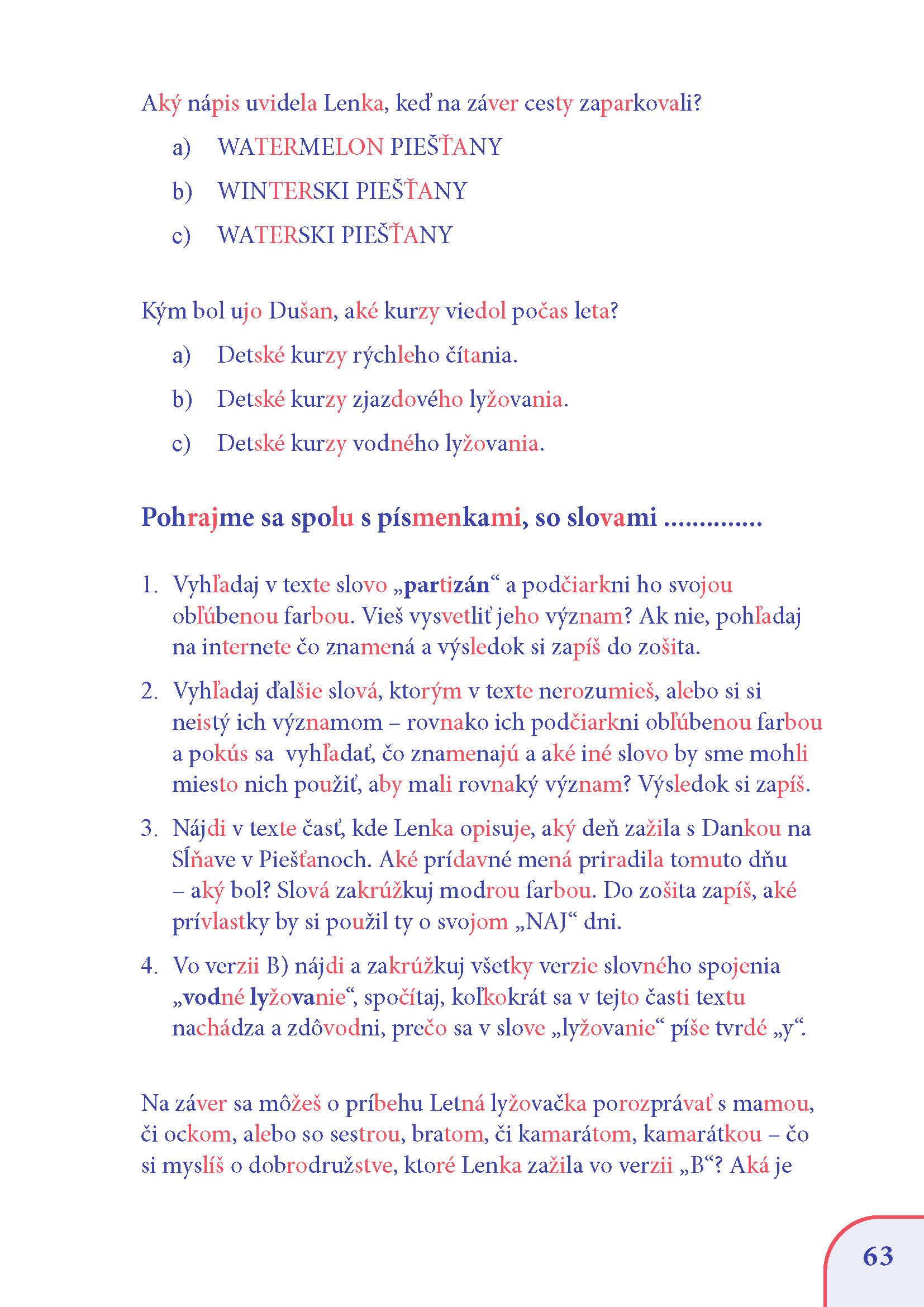 Hry s textom (nielen) pre dyslektikov