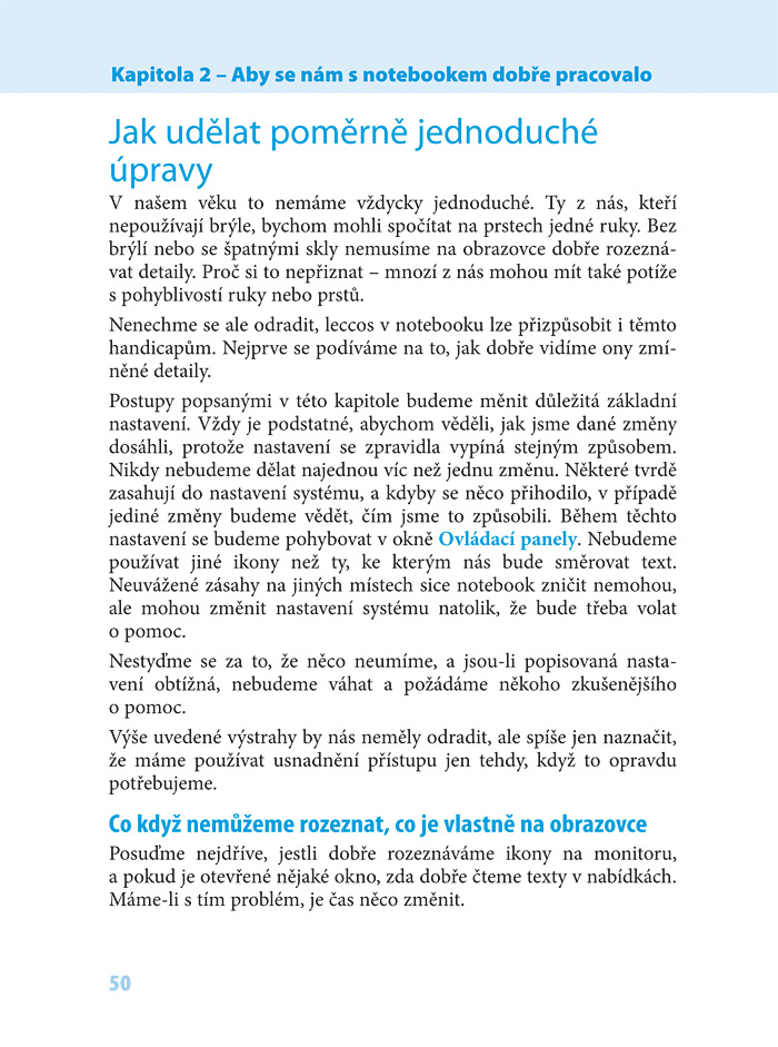 Notebook pro seniory