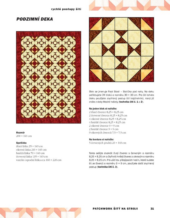Patchwork šitý na stroji