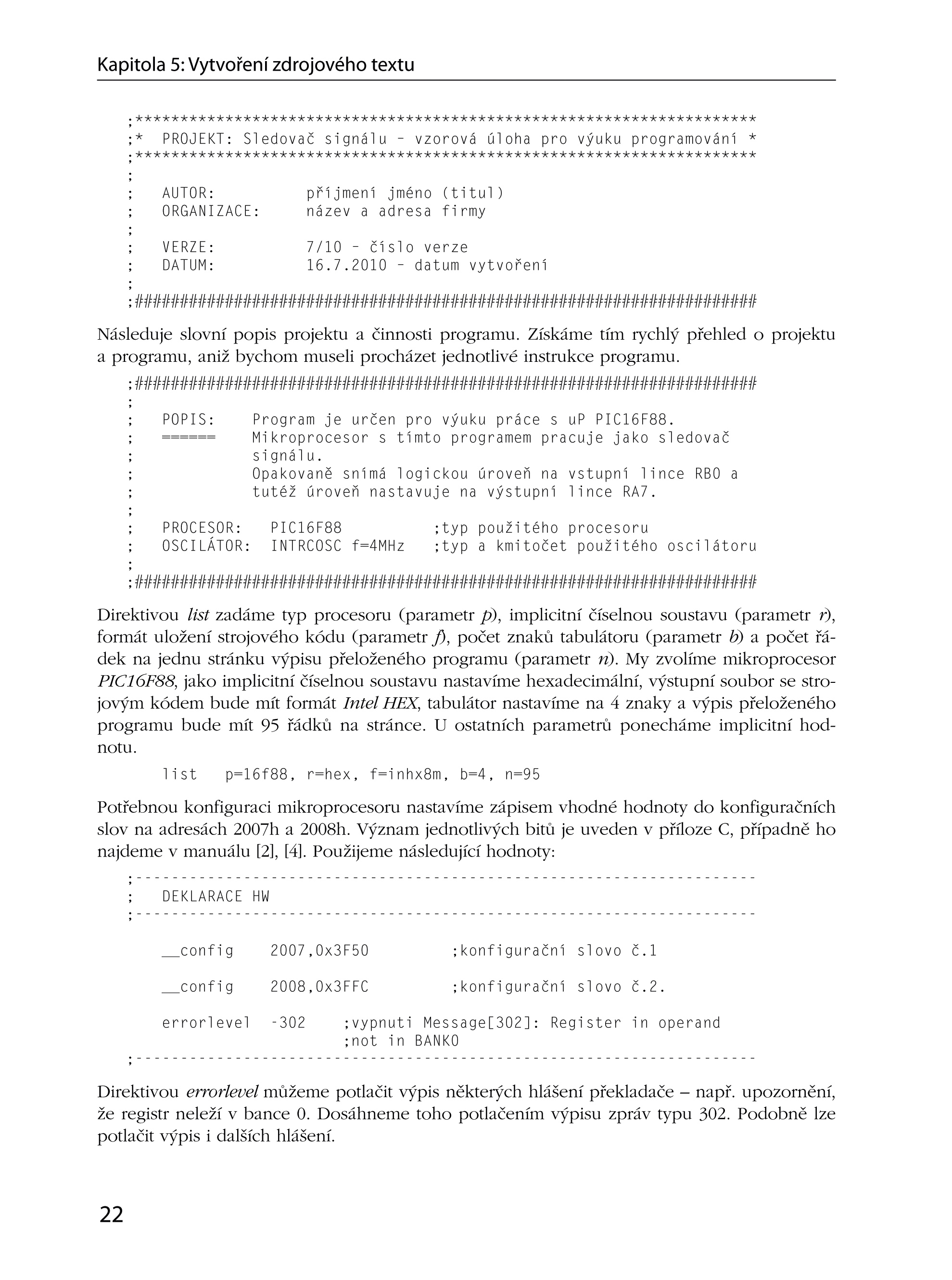 Programování mikroprocesorů