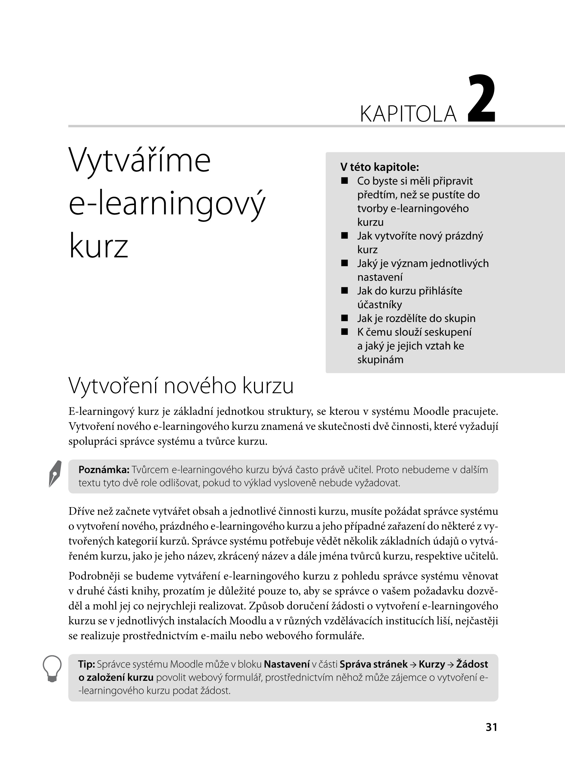 Moodle Kompletní průvodce tvorbou a správou elektronických kurzů