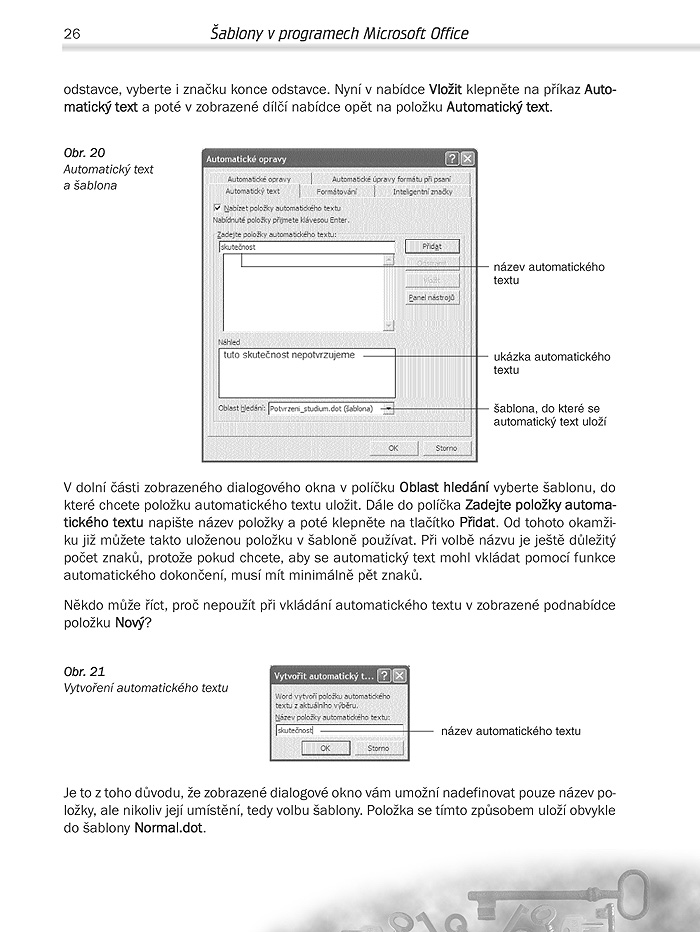 Šablony v programech Microsoft Office