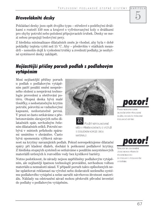 Podlahové a stěnové vytápění