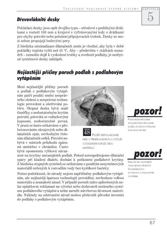 Podlahové a stěnové vytápění