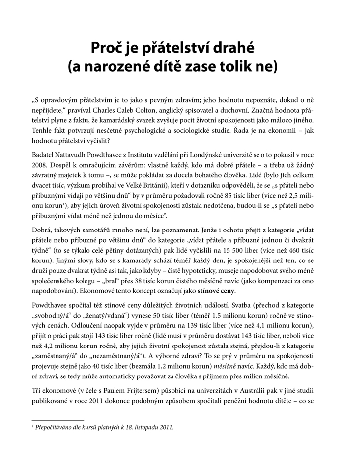 Proč je vzduch zadarmo a panenství drahé. Kapitoly z populární ekonomie