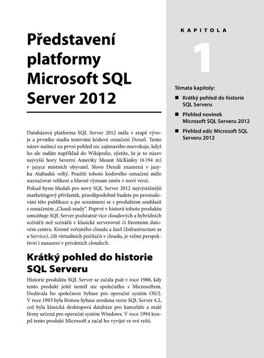 Mistrovství v SQL Server 2012