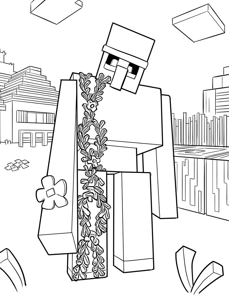 Omalovánky Minecraft se samolepkami