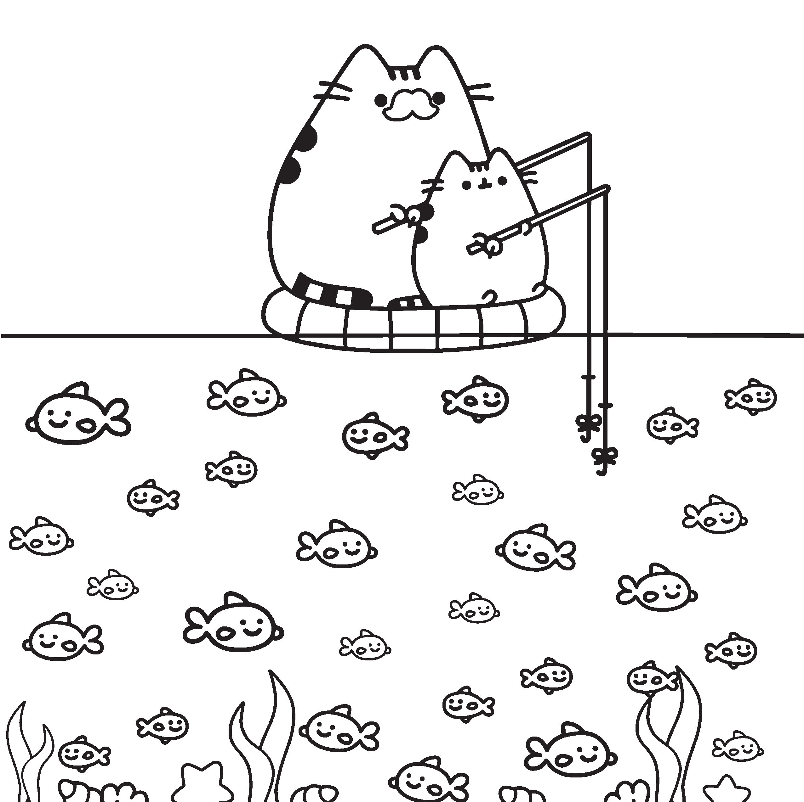 Pusheen - omalovánky
