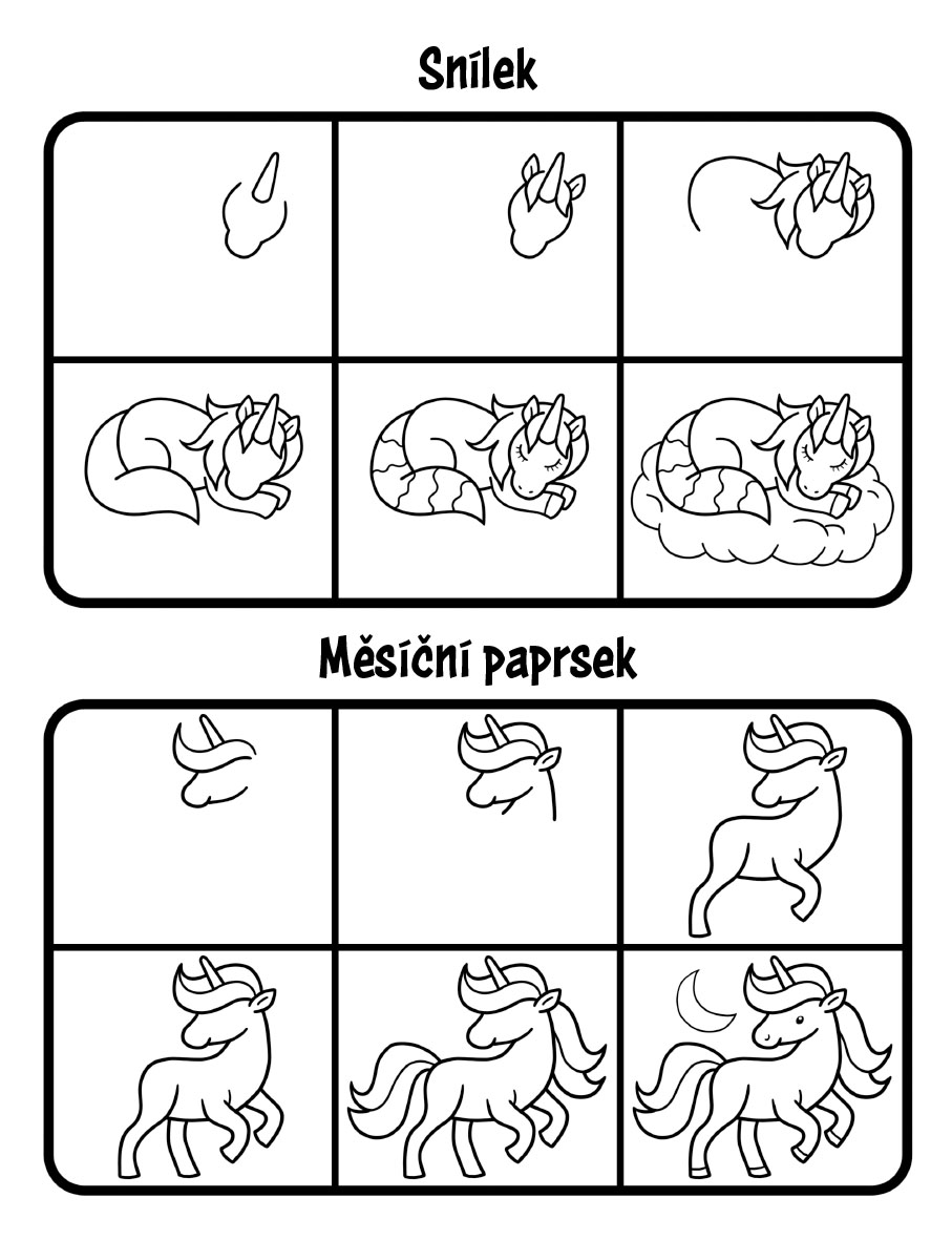 Kreslení krok za krokem – 101 koní a jednorožců 