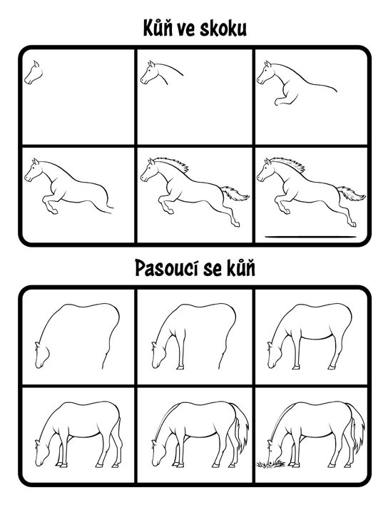Kreslení krok za krokem – 101 koní a jednorožců 