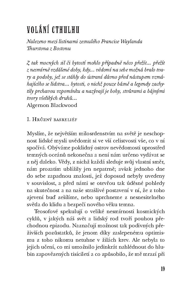 Volání Cthulhu - Spisy 3/I