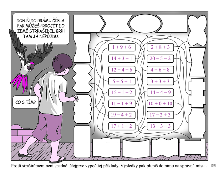 Úkoly pro školáky s kamarády strašidláky