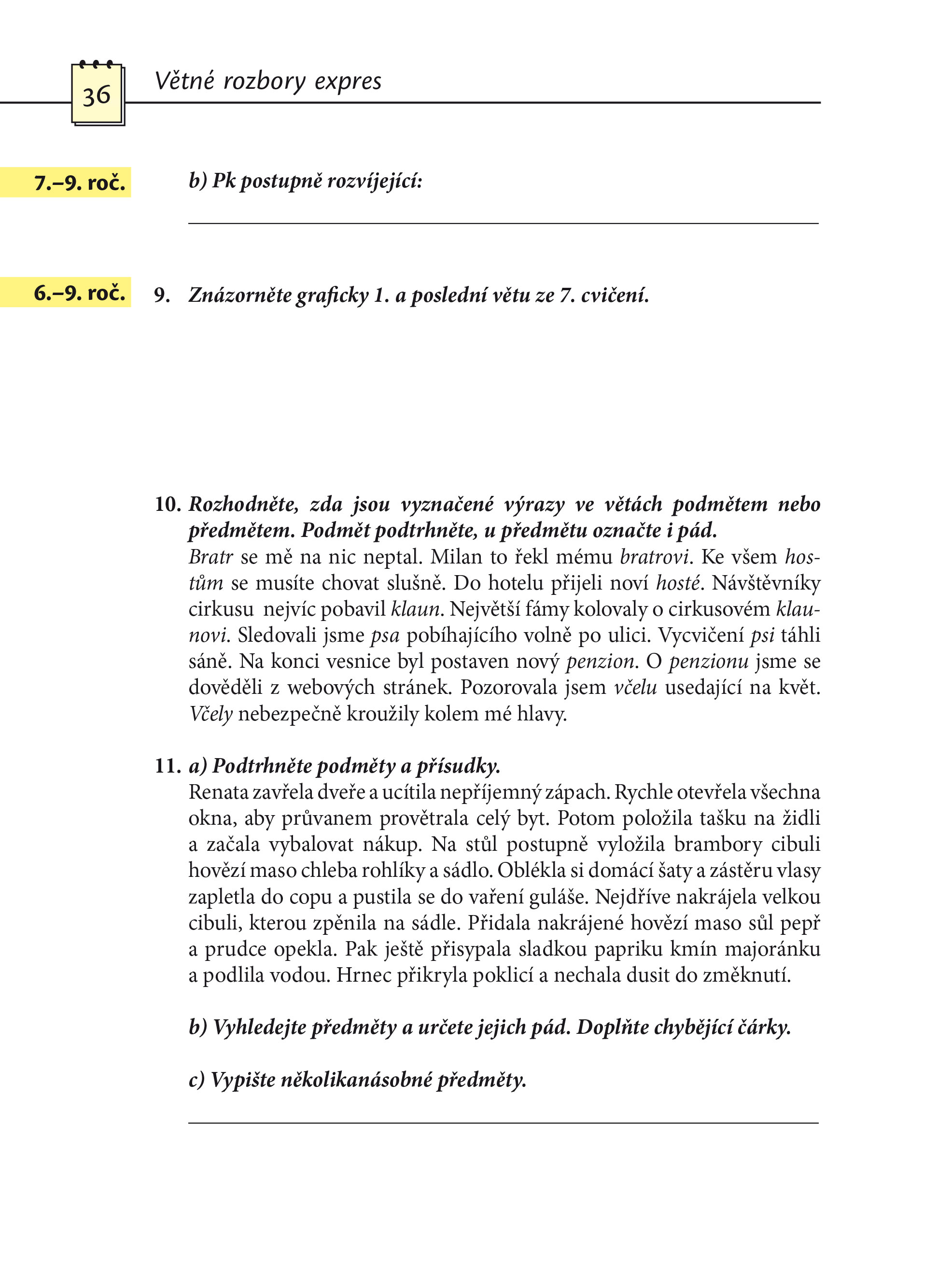 Větné rozbory expres