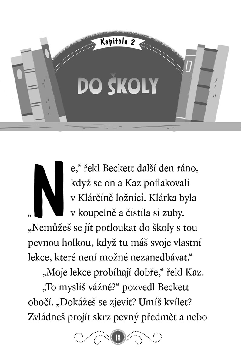 Strašidelná knihovna - Duch za oponou