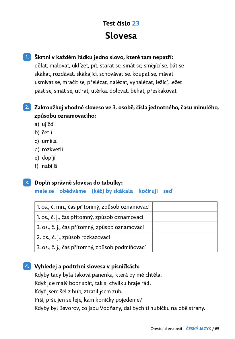 Otestuj si znalosti – Český jazyk pro 5. třídu 