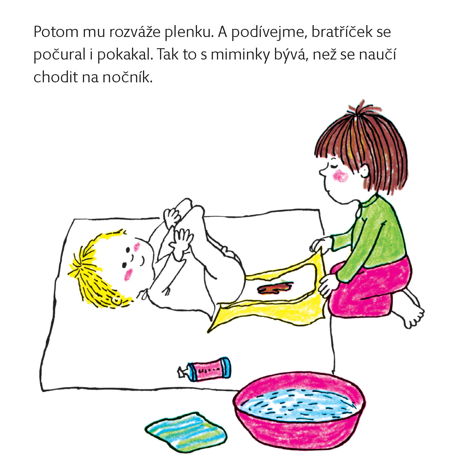 Ema, bratříček a Petr
