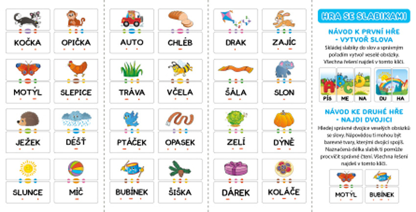 Kotě Hra se slabikami