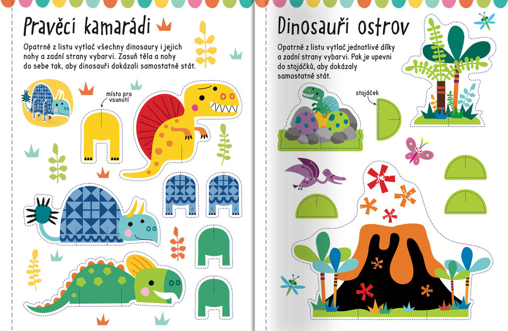Velké samolepky a omalovánky pro malé ruce Dino ostrov