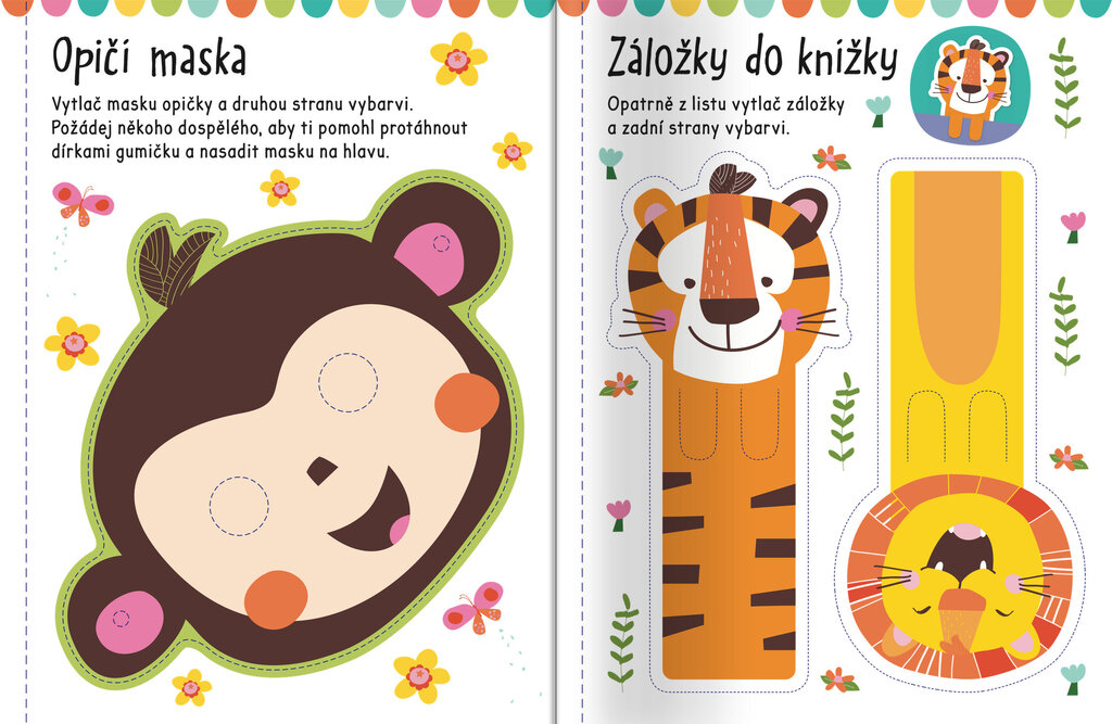 Velké samolepky a omalovánky pro malé ruce Divoká zvířata