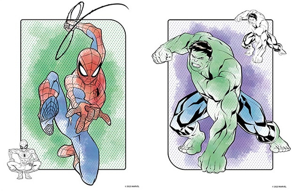 Maluj vodou A4 Marvel