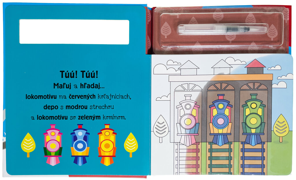 Maľovanie vodou Vlaky