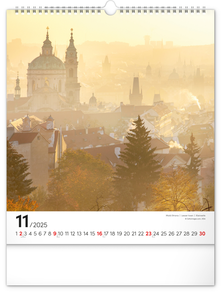 Praha 2025 - nástěnný kalendář
