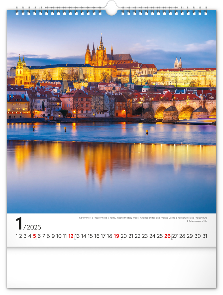 Praha 2025 - nástěnný kalendář