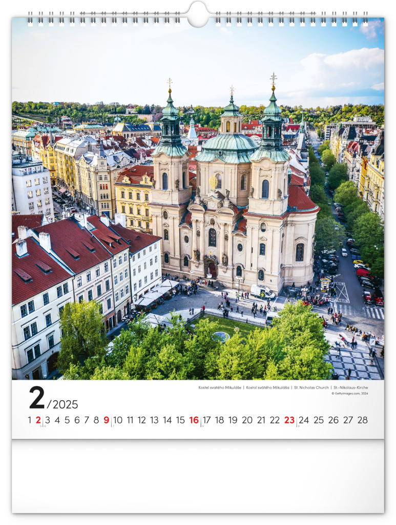 Praha 2025 - nástěnný kalendář